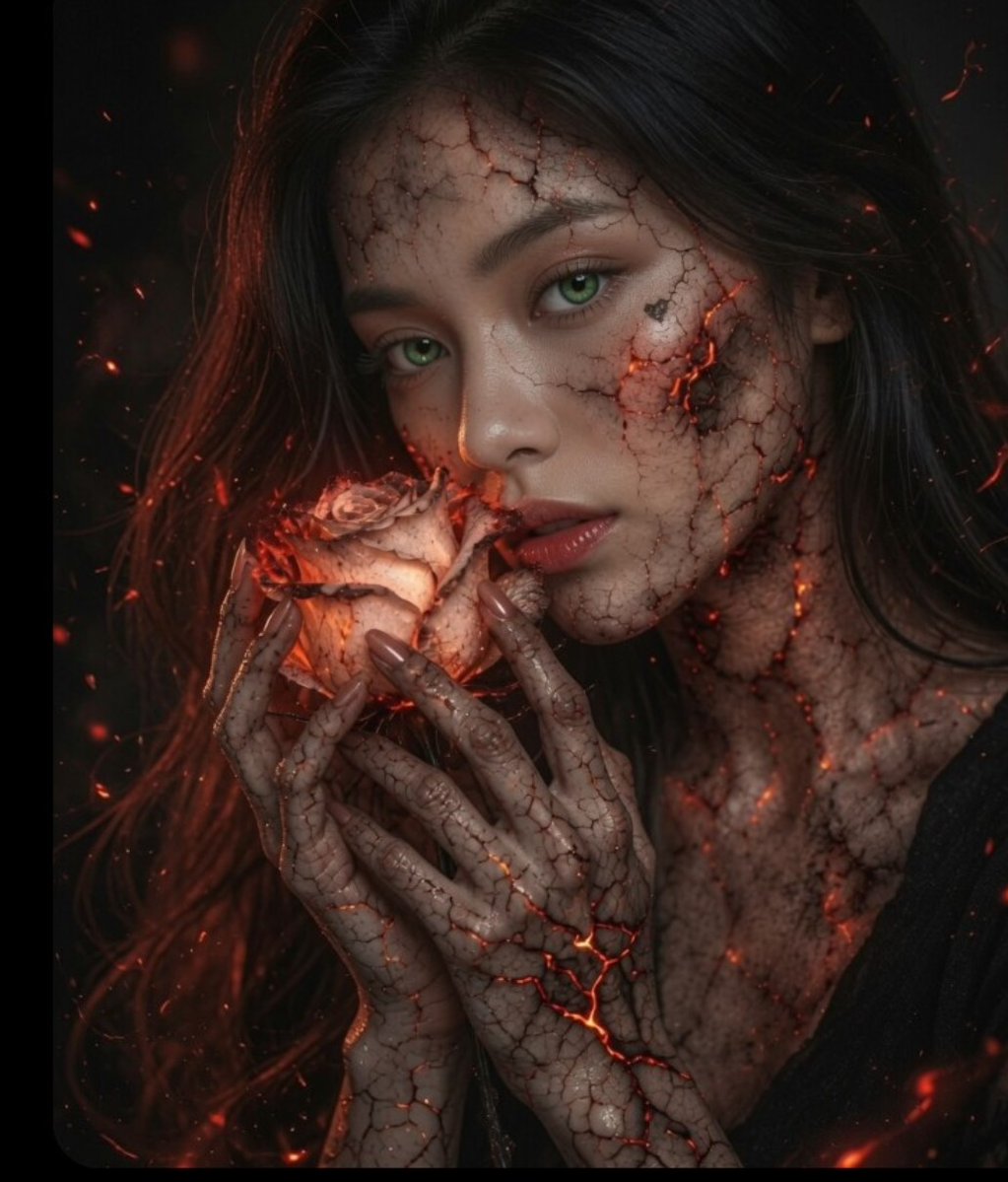 Dark Fantasy Portrait with Glowing Details Prompt