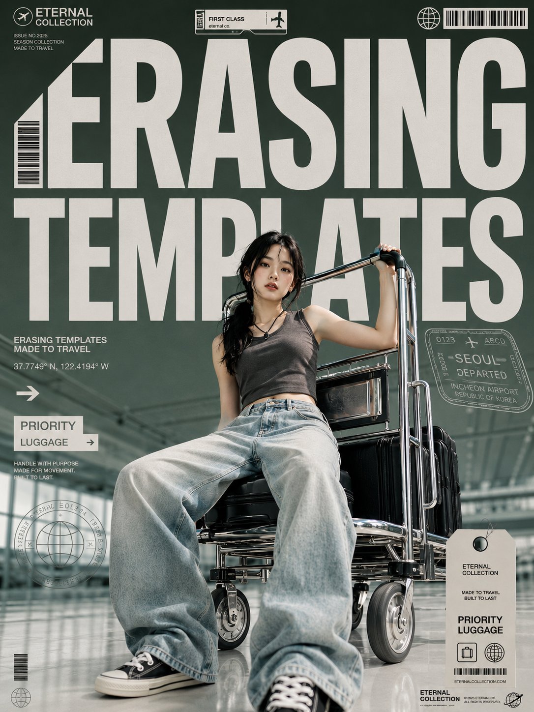 Chic Airport Fashion Campaign Prompt 1 of 2
