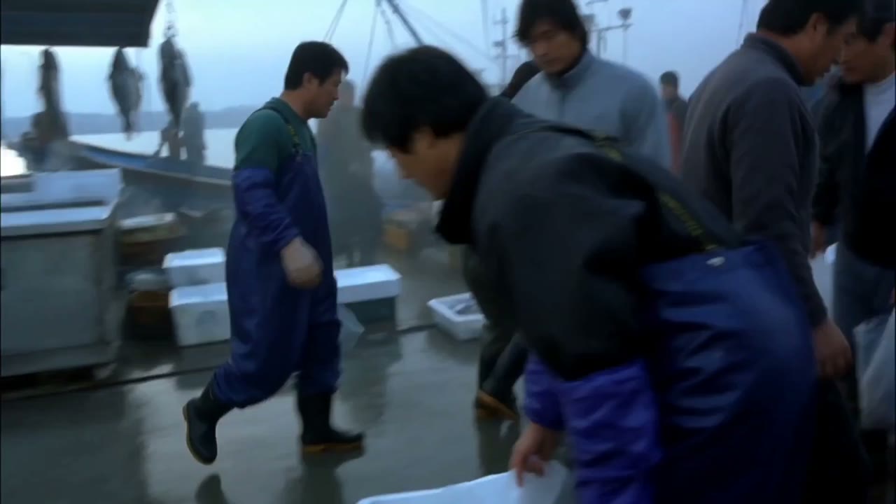 Morning Rush at the Fish Market
