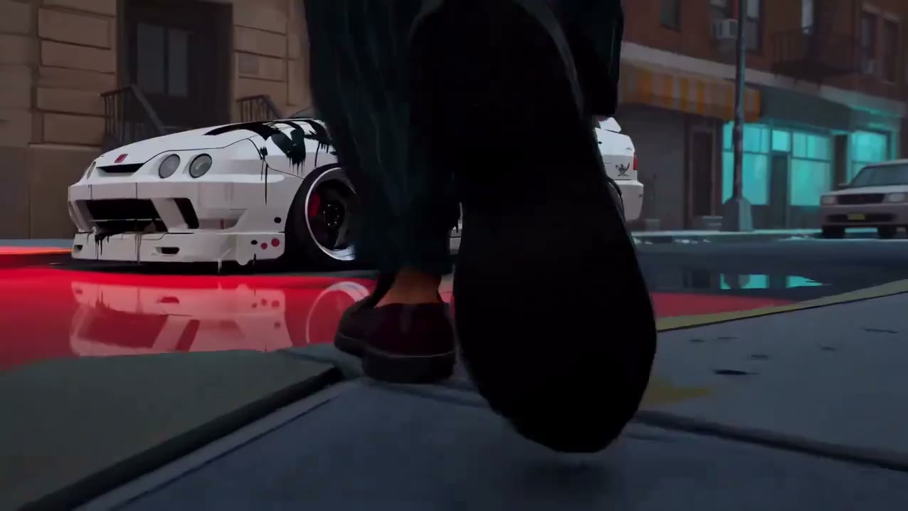 Cinematic 3D Animation: Neon Streets & Drift Action