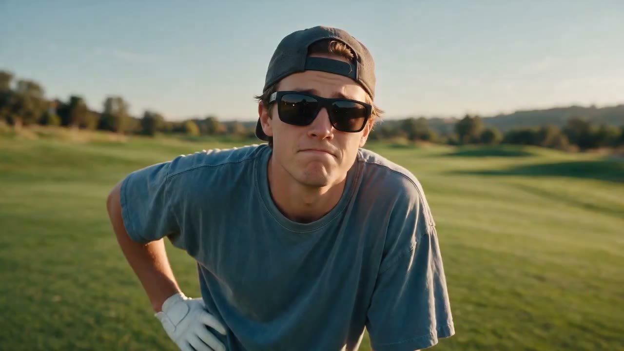 Golden Hour Golf: A Deadpan Saturday Moment