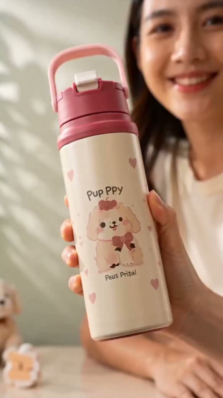 Charming Thermos Bottle Commercial Video Prompt