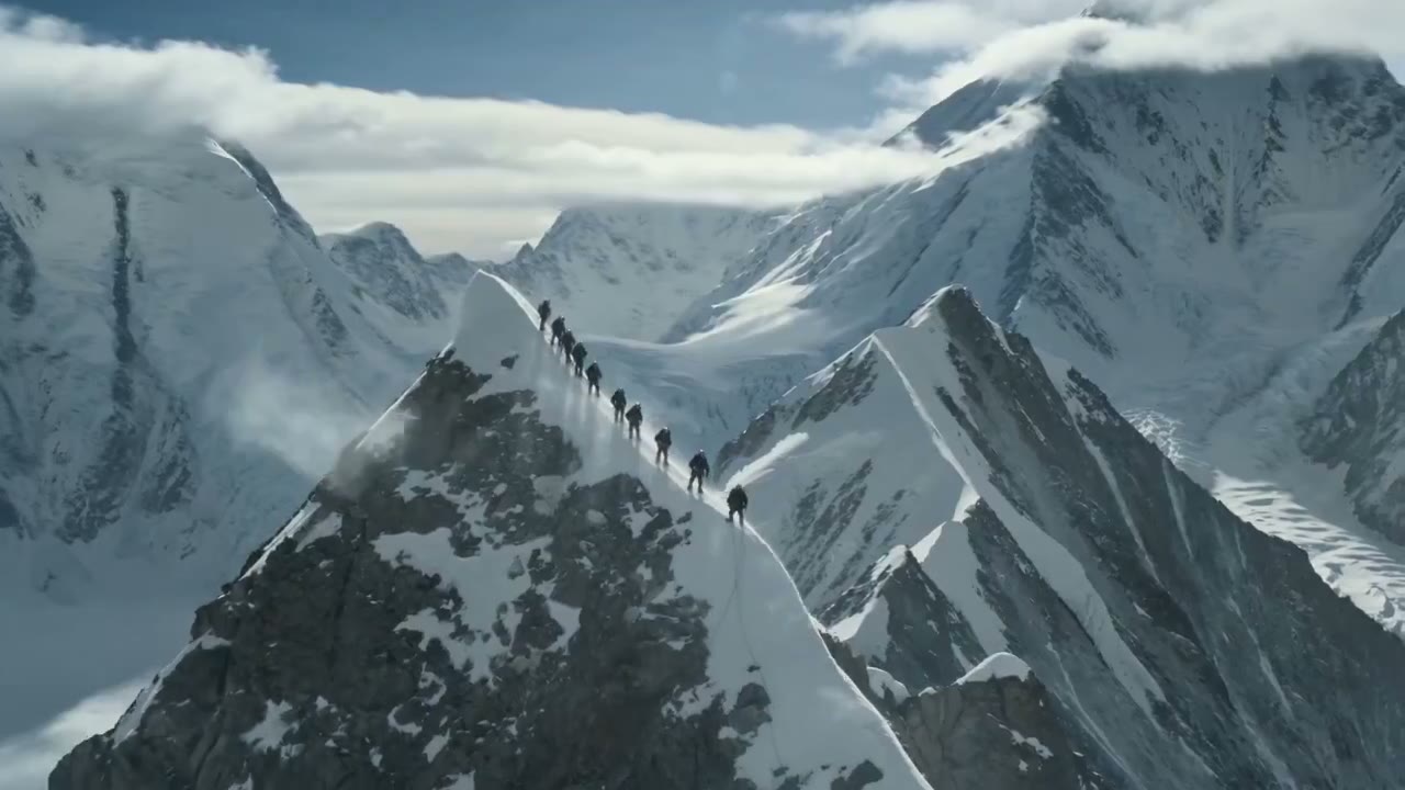 Realistic K2 Summit Push Survival Drama Prompt
