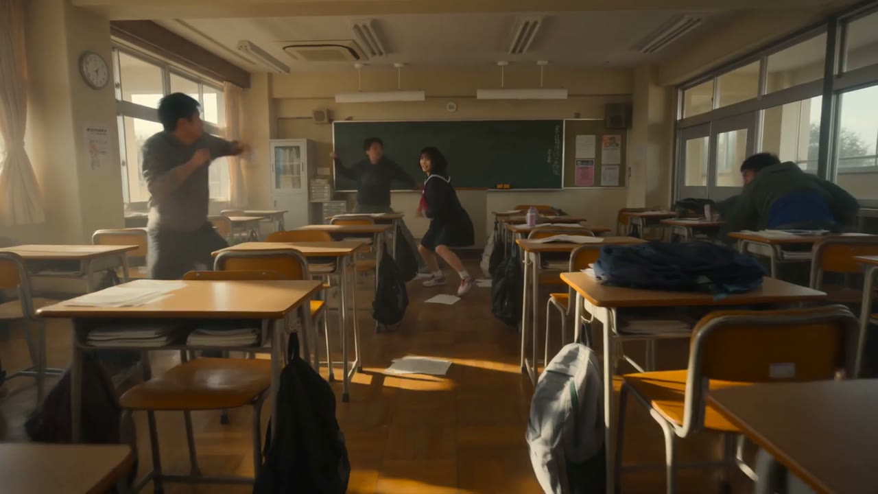 Dynamic Classroom Martial Arts Fight Prompt