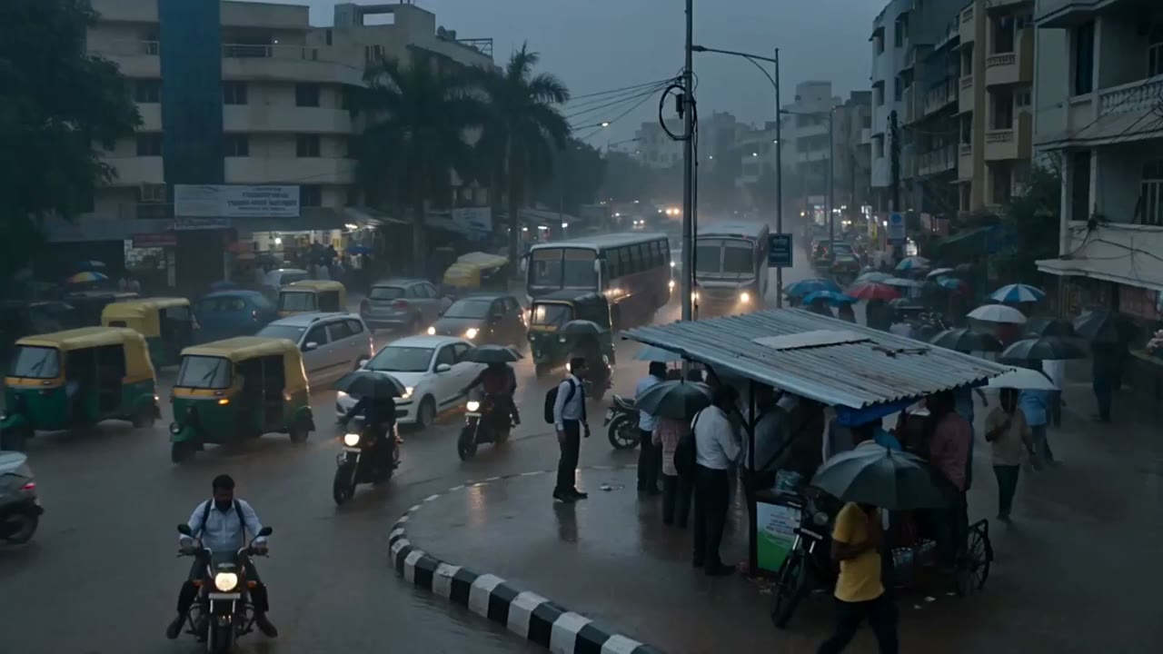Intense Mumbai Rain Action Sequence Prompt