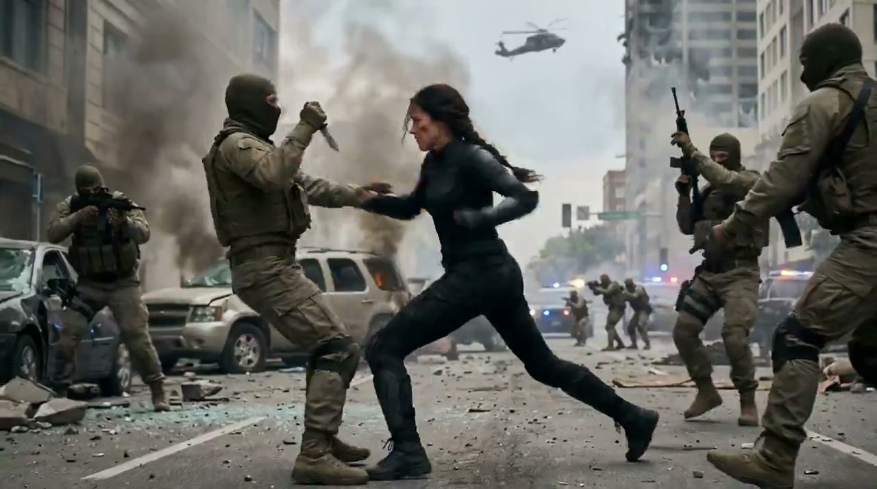 Urban Battlefield Action Sequence Prompt