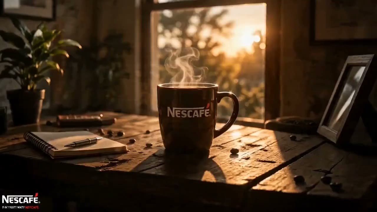 Cinematic Nescafé Coffee Commercial Prompt