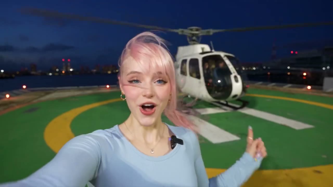 Tokyo Night Helicopter Adventure Prompt