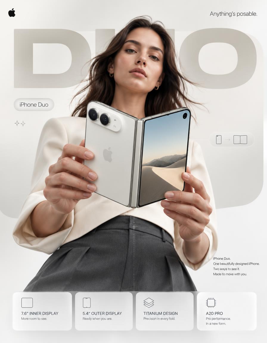 Premium iPhone Duo Campaign Poster Prompt 1 of 2