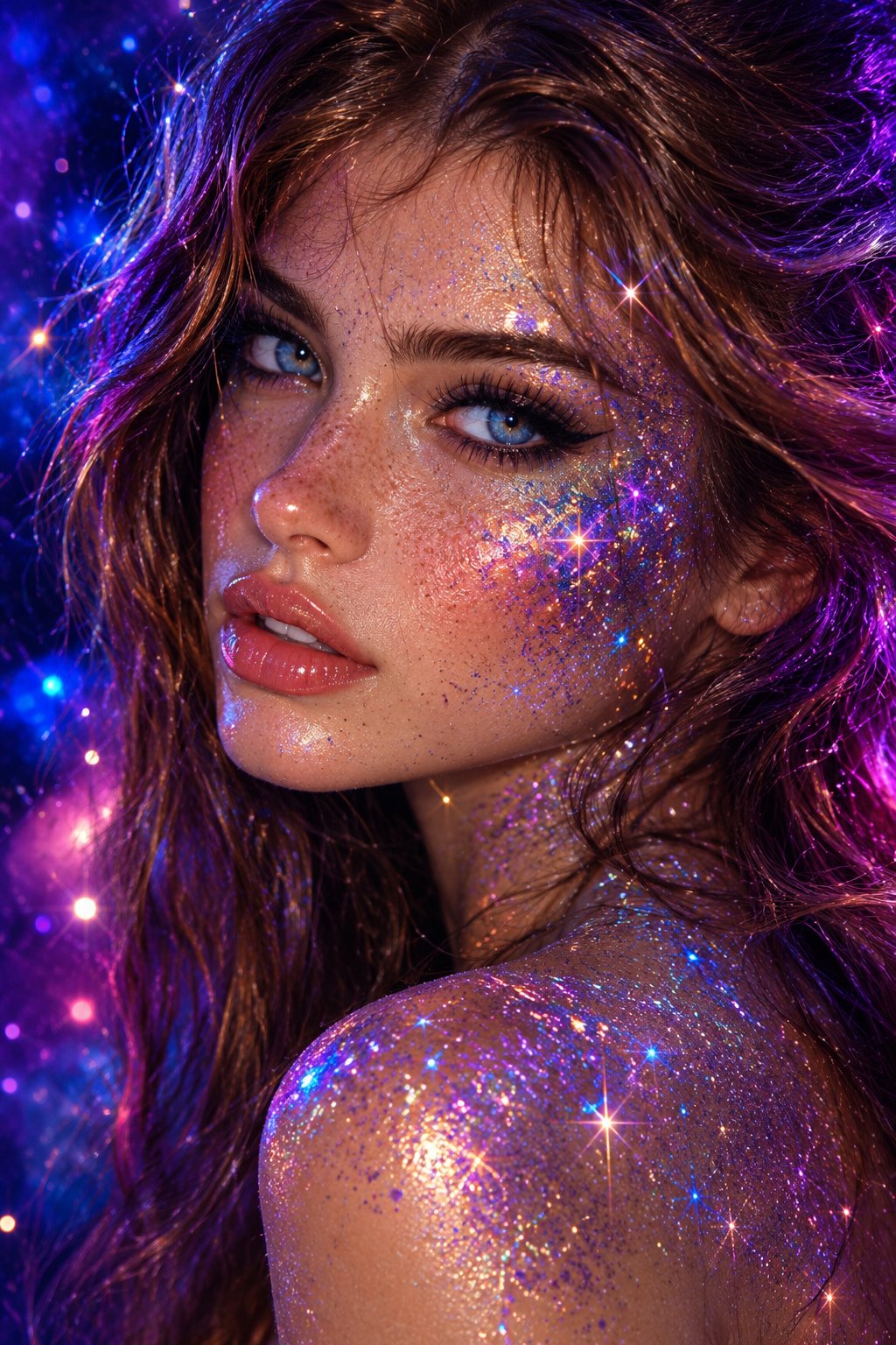 Cosmic Glamour Beauty Portrait Prompt