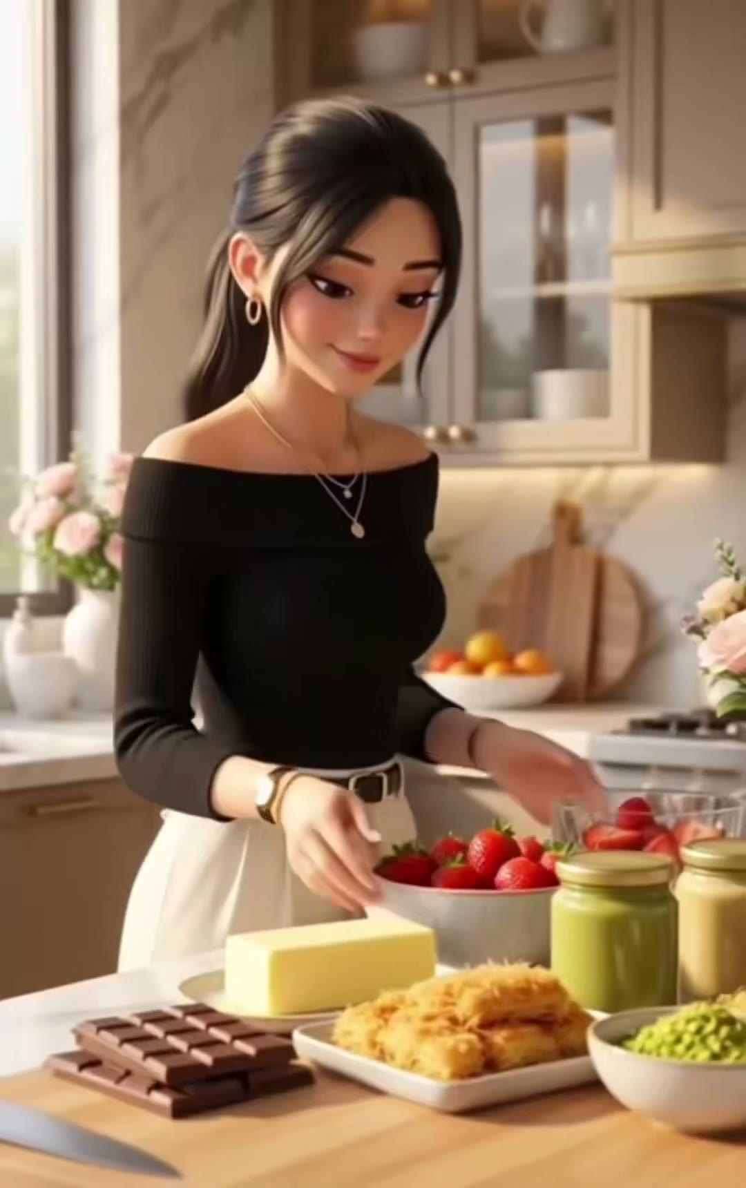 Creating Luxurious Dubai Chocolate Strawberry Cups