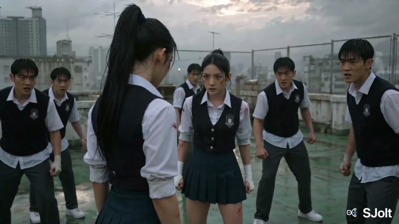 Epic Rooftop Showdown: K-Drama Action Unleashed