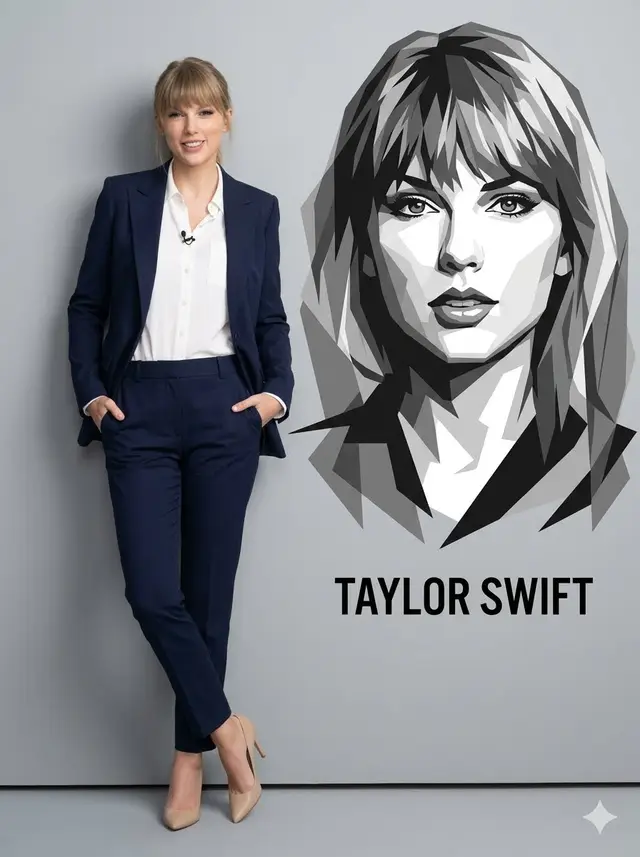 Ultra-Realistic Portrait with Graphic Elements