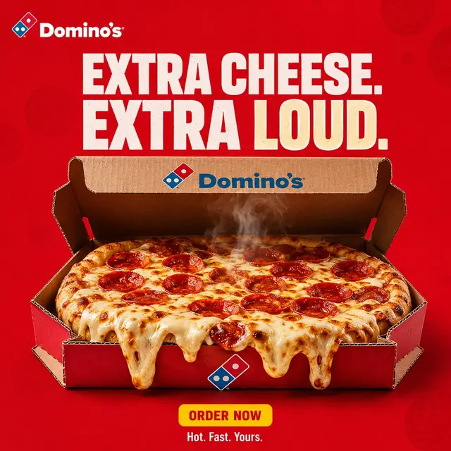 Bold Domino's Advertising Poster Prompt