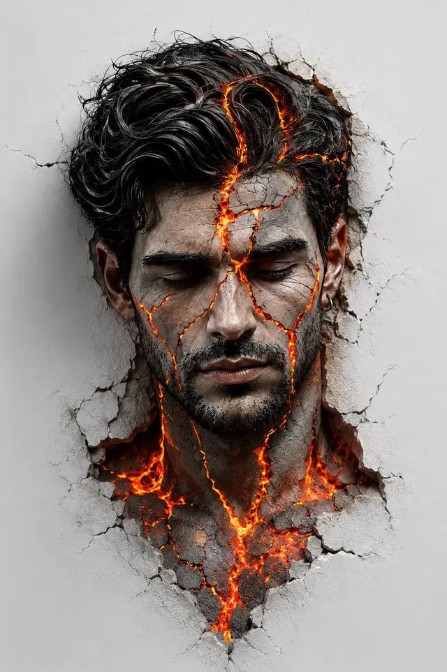 Surreal Hyper-Realistic Lava Sculpture Creation