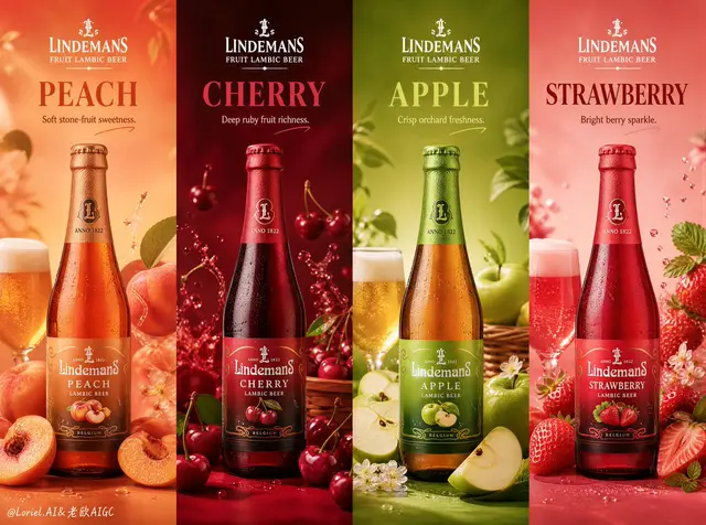 Premium Fruit Beer Poster Design Prompt