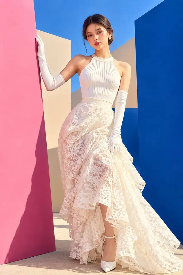 Elegant High-Fashion Editorial Photograph Prompt