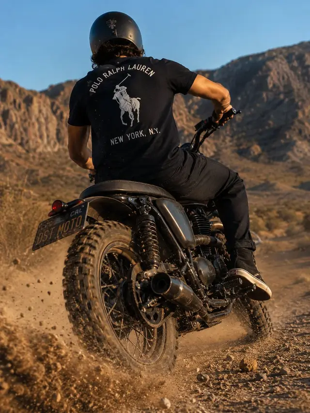 Dynamic Desert Ride Fashion Shoot