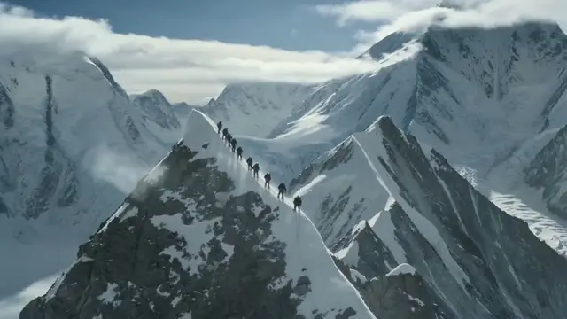 Realistic K2 Summit Push Survival Drama Prompt