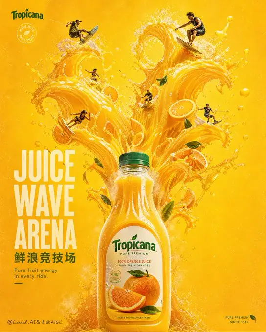 Tropicana Juice Wave Arena Poster Design