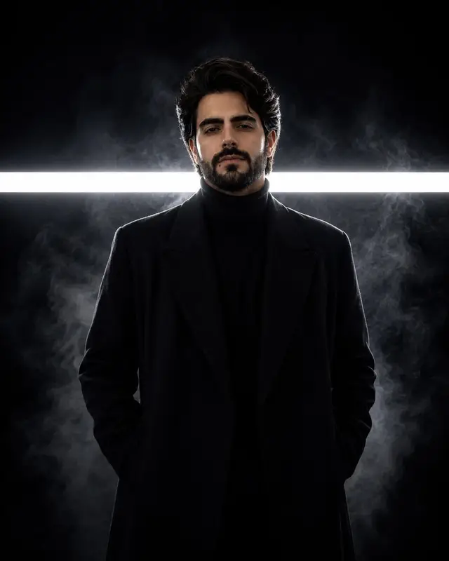 Luxury Portrait Creation in Black Environment
