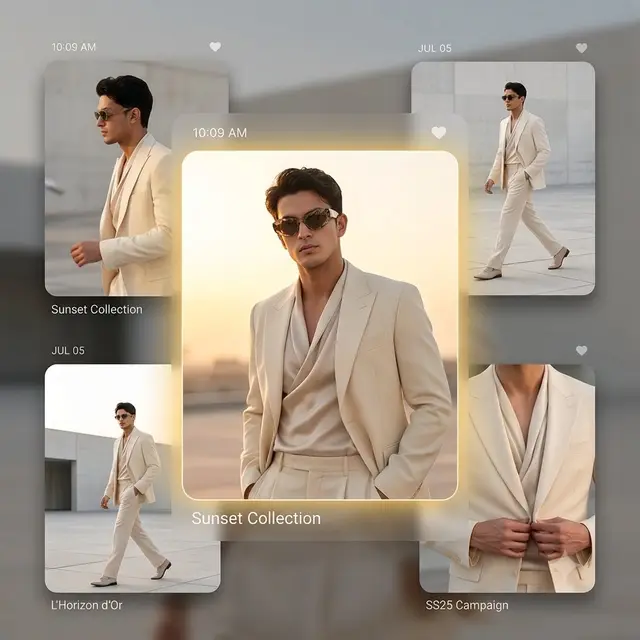 Luxury Fashion Editorial in Smartphone Style