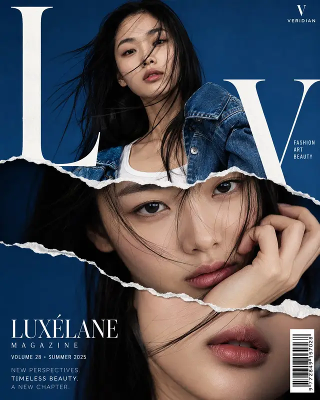 Chic Torn-Paper Magazine Cover Design