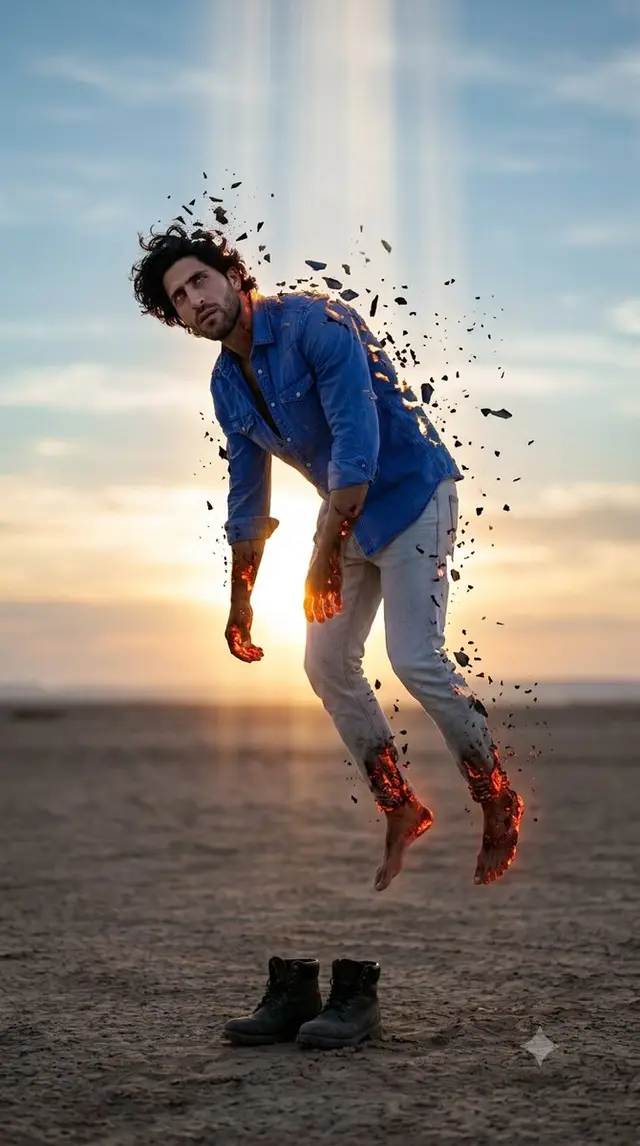 Surreal Disintegration in the Desert Prompt