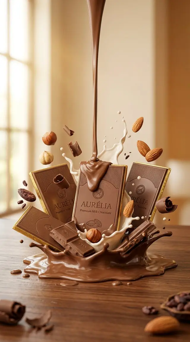 Luxurious Dark Chocolate Photography Prompt