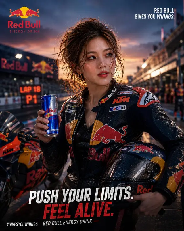 Hyper-Realistic Red Bull Advertising Campaign
