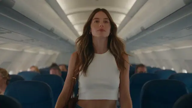 Cinematic Travel Vlog in an Airplane Prompt