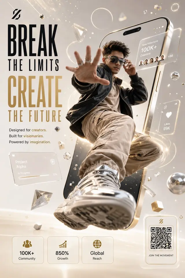 Futuristic Luxury Advertising Poster Prompt