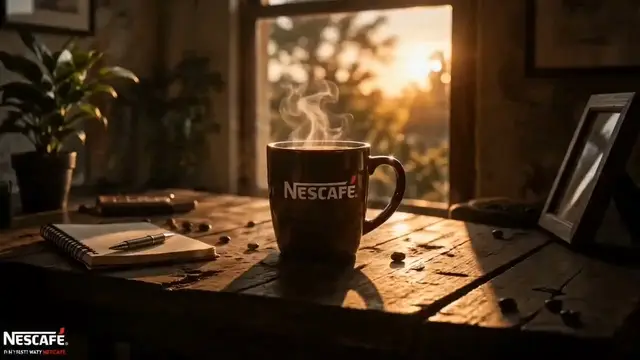 Cinematic Nescafé Coffee Commercial Prompt