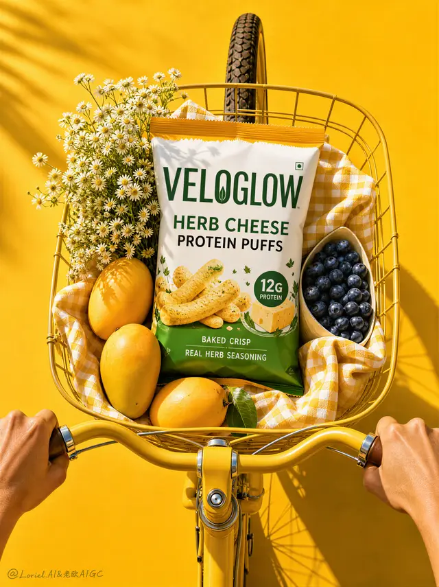Premium Snack Brand Advertising Poster Prompt