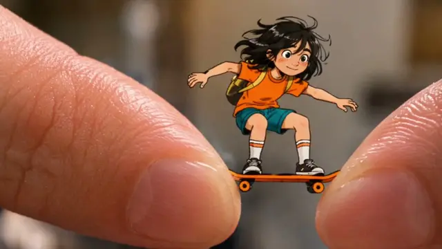 Miniature Skateboard Adventure Prompt
