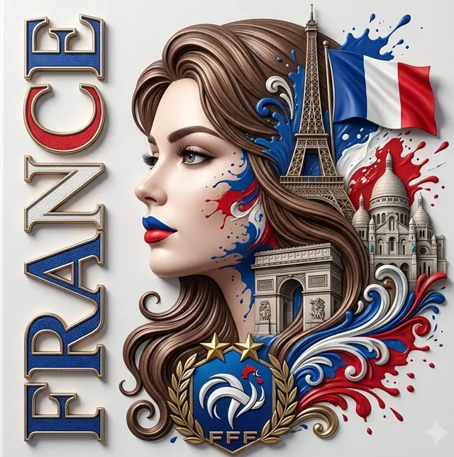 Elegant Tribute to France: A Masterpiece in Detail