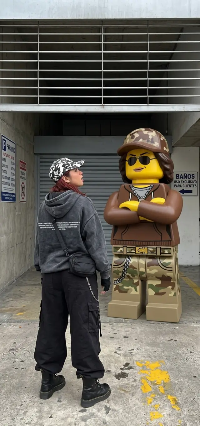 Surreal Encounter with a Lego Minifigure Prompt
