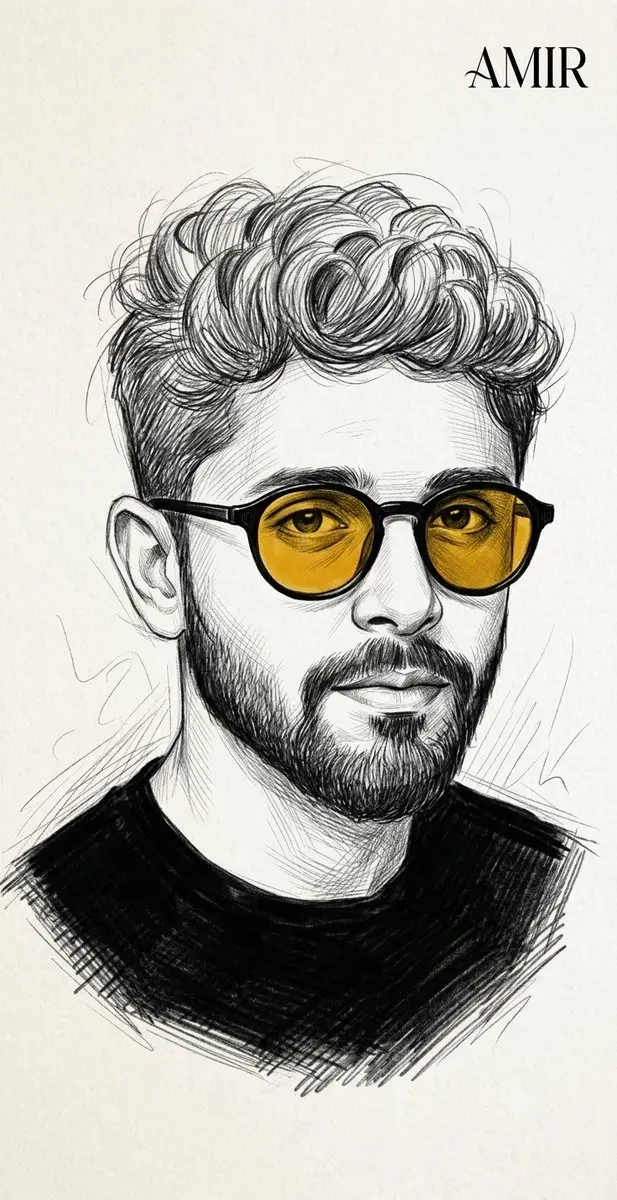 Stylish Black-and-White Sketch Prompt