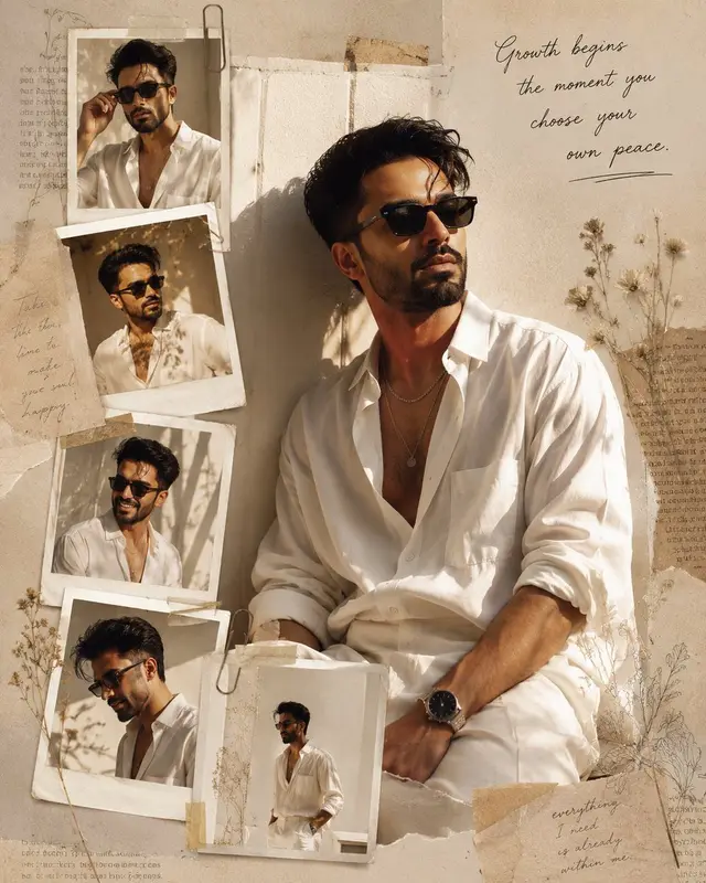 Luxury Fashion Editorial Scrapbook Portrait Creation