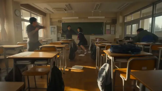 Dynamic Classroom Martial Arts Fight Prompt